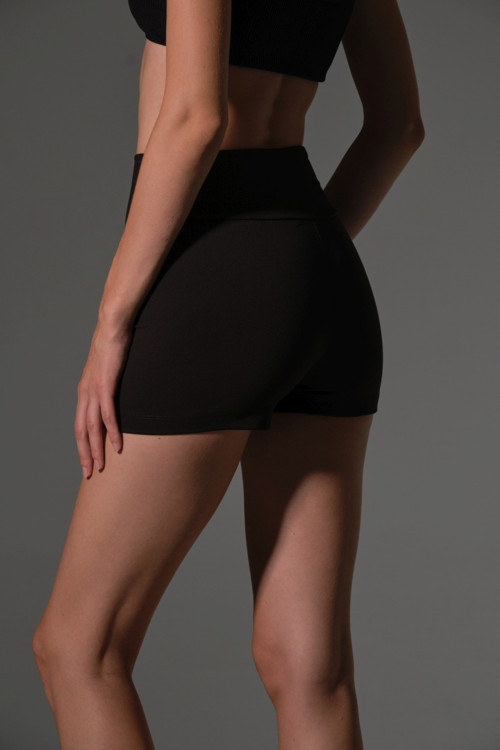 yüksek bel toparlayıcı esnek kumaş, kadın spor taytı 10 cm comfortlux high rise hot pants
