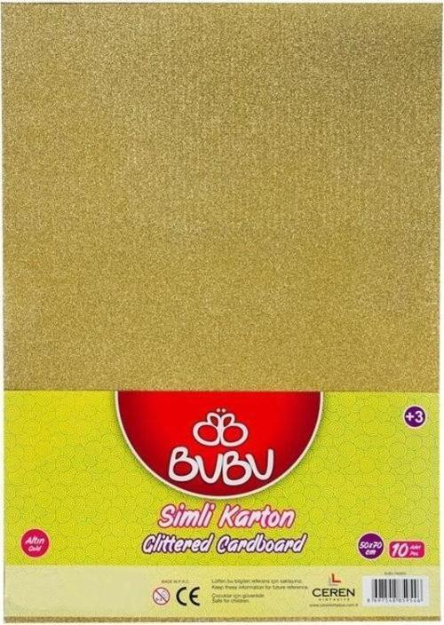 Simli Karton 10 Adet 50x70 cm. ALTIN