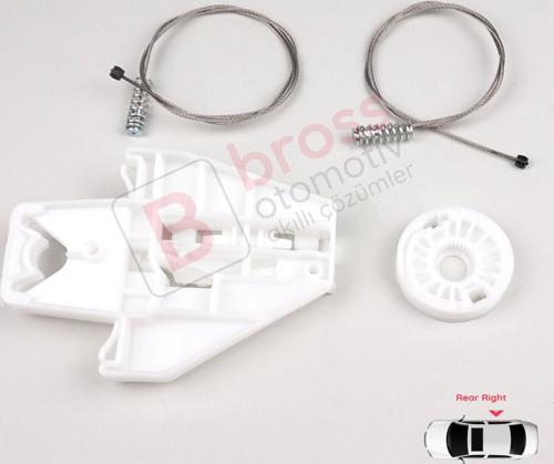 Seat Toledo MK2 1M2 1998-2004 Leon MK1 1M1 1999-2006 1M0839462A İçin Sağ Arka Cam Kriko Tamir Seti