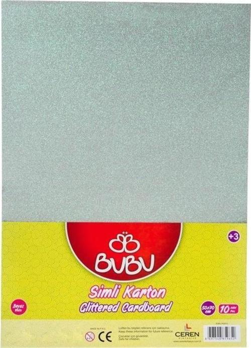 Simli Karton 10 Adet 50x70 cm. BEYAZ