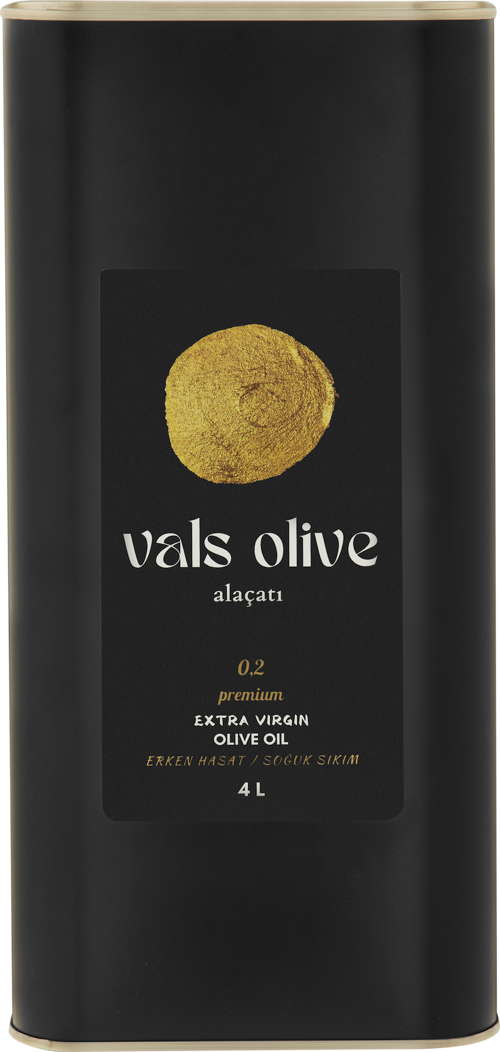 VALS OLIVE Premium Erken Hasat Soğuk Sıkım Naturel Sızma Katkısız Zeytinyağı (4 L)