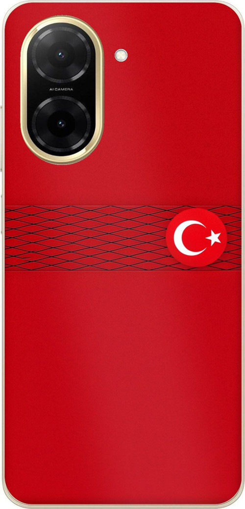 Redmi A5 Uyumlu Türk Milli Takım Izgara Desenli Forma Baskılı Silikon Kılıf