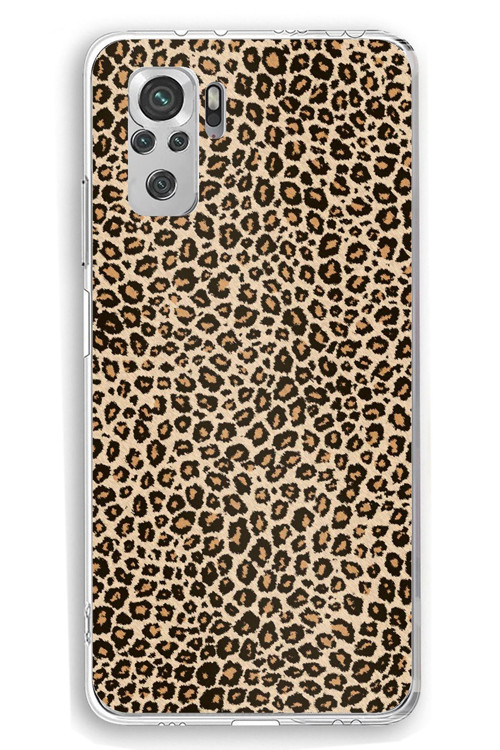 Redmi Note 10 / 10S Uyumlu Leopar Tasarımlı Baskılı Silikon Kılıf