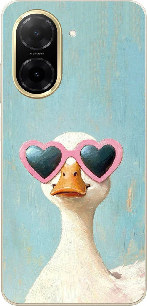 Redmi A5 Uyumlu Yağlı Boya Pop-Art Ördek Baskılı Silikon Kılıf