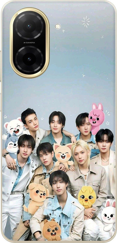 Redmi A5 Uyumlu Tray Kids K-Pop Grubu ve SKZOO Temalı Baskılı Silikon Kılıf