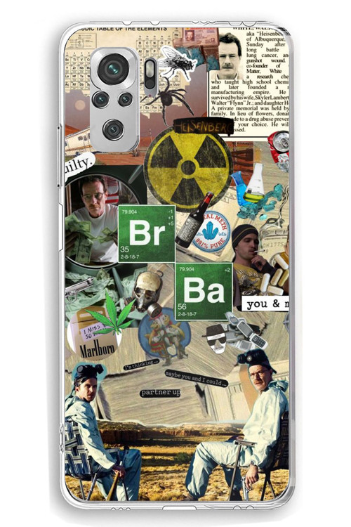 Redmi Note 10 / 10S Uyumlu Breaking Bad Kolaj Baskılı Silikon Kılıf