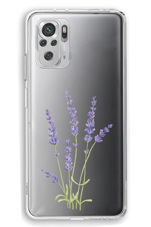 Redmi Note 10 / 10S Uyumlu Lavanta Çiçek Tasarımlı Baskılı Silikon Kılıf