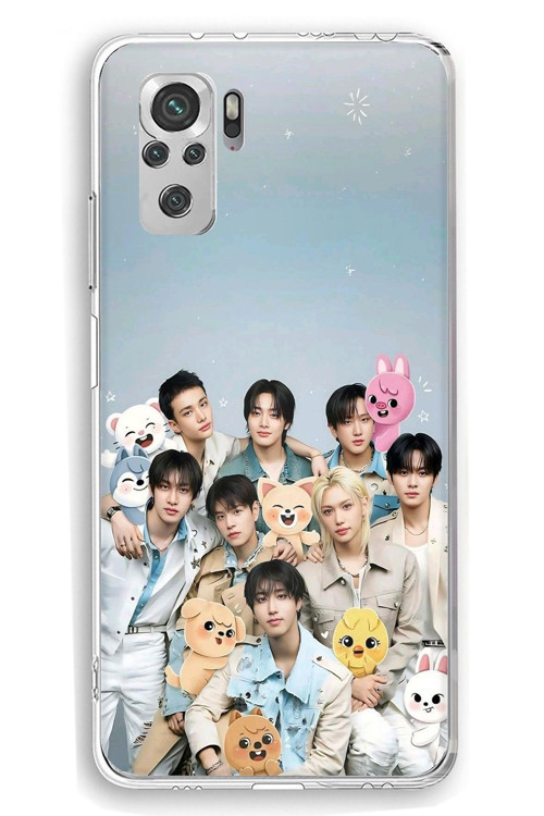 Redmi Note 10 / 10S Uyumlu Tray Kids K-Pop Grubu ve SKZOO Temalı Baskılı Silikon Kılıf