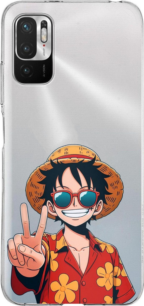 Redmi Note 10 5G Uyumlu Monkey D. Luffy Tasarımlı Baskılı Silikon Kılıf