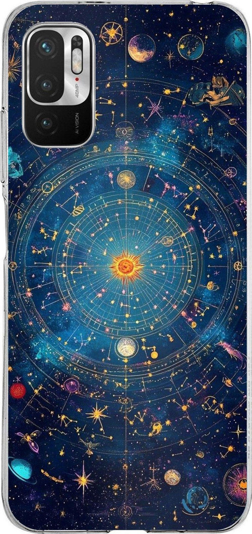Redmi Note 10 5G Uyumlu Yıldız Atlası Kozmik Rehber Baskılı Silikon Kılıf