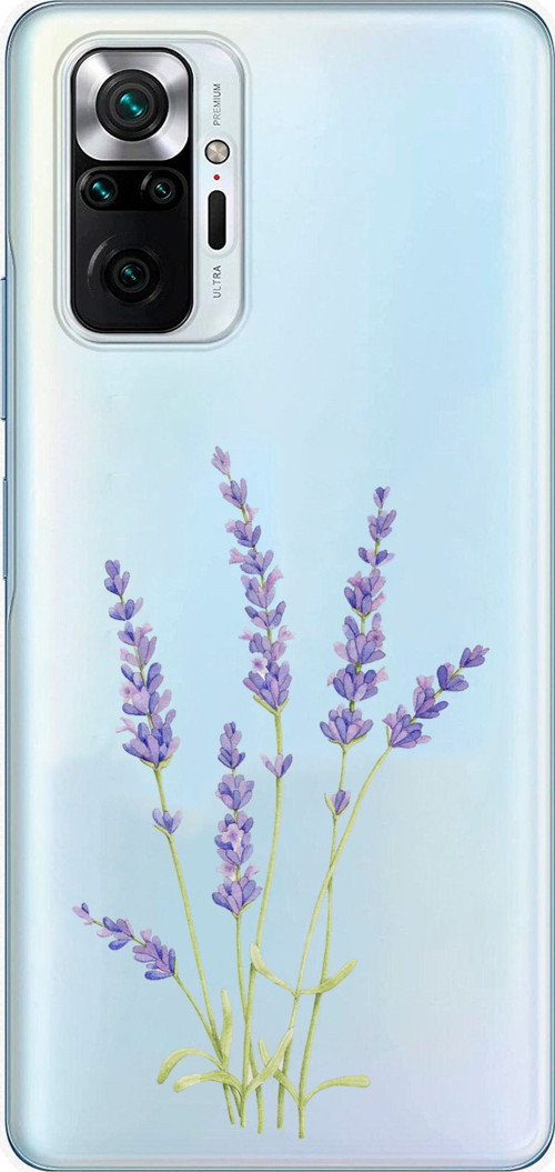 Redmi Note 10 PRO Uyumlu Lavanta Çiçek Tasarımlı Baskılı Silikon Kılıf