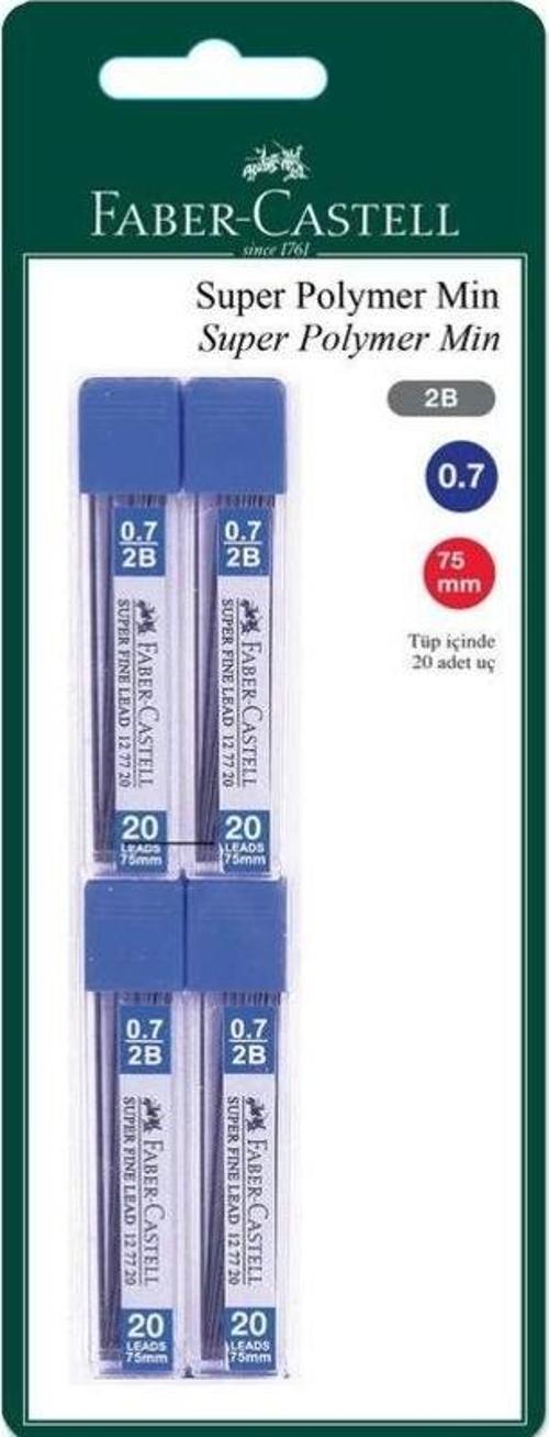 Faber-Castell Super Fine Min Mekanik Kurşun Kalem Ucu 0.7 mm 2B 4 Adet
