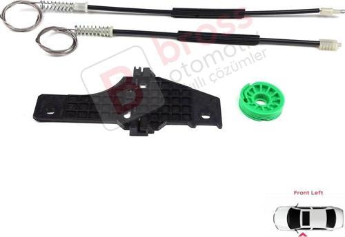 Peugeot 307 3A/C 3E 3H 2001-2008 4/5 Kapı 9634456980 İçin Ön Sol Kapı Cam Kriko Tamir Seti