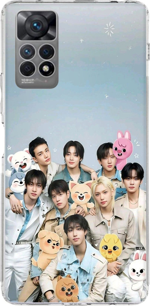 Redmi Note 11 PRO 4G Uyumlu Tray Kids K-Pop Grubu ve SKZOO Temalı Baskılı Silikon Kılıf