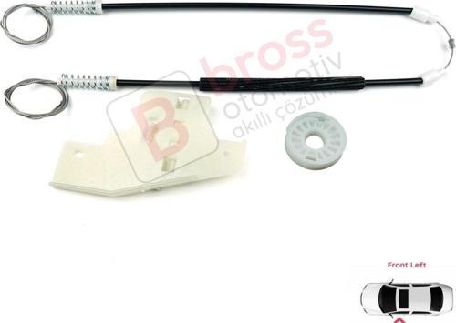 Peugeot 407 6E 6D 2004-2011 4/5 Kapı 9644893580 İçin Elektrikli Ön Sol Cam Kriko Tamir Seti