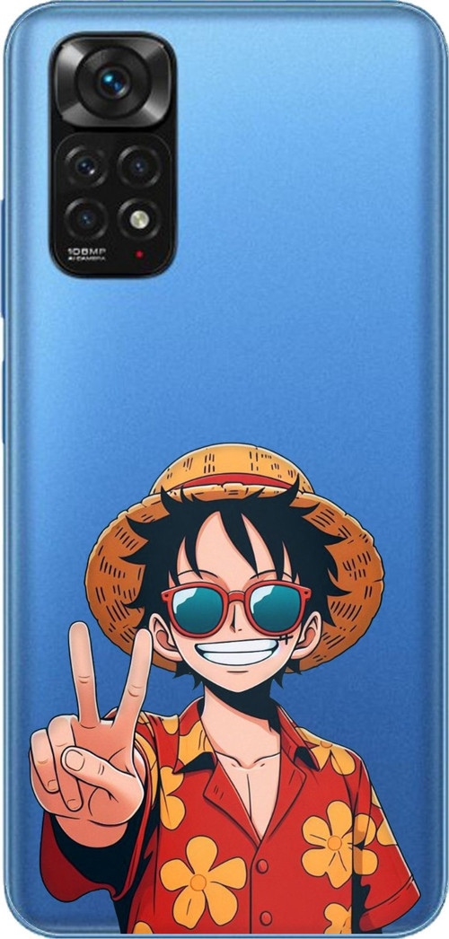 Redmi Note 11-11S Uyumlu Monkey D. Luffy Tasarımlı Baskılı Silikon Kılıf