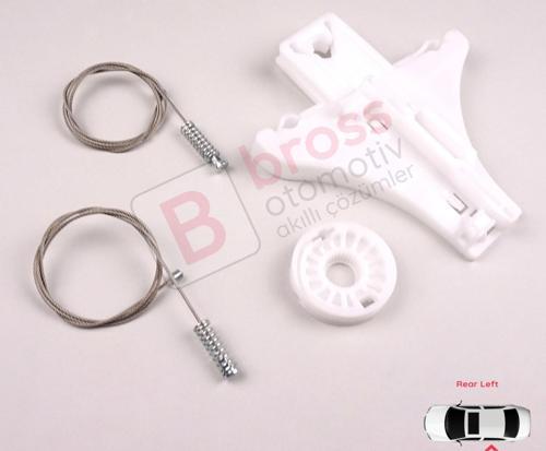 VW Golf MK4 Jetta Bora A4 1J 4/5 Kapı 1J4839461 İçin Sol Arka Cam Kriko Tamir Seti