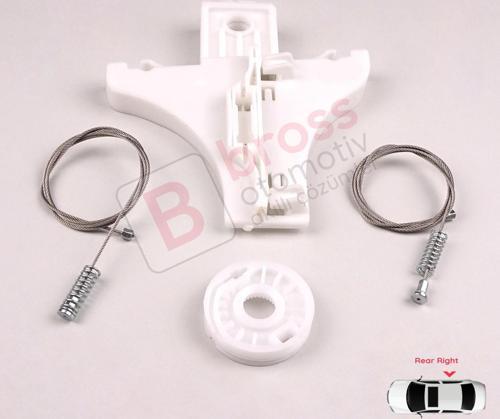 VW Golf MK4 Jetta Bora A4 1J 4/5 Kapı 1J4839462 İçin Sağ Arka Cam Kriko Tamir Seti