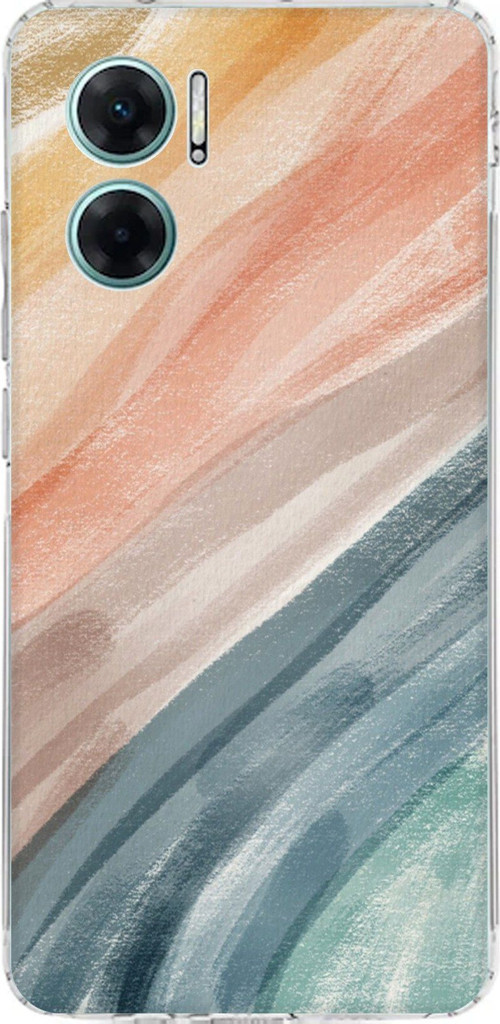 Redmi Note 11E Uyumlu Modern Renk Paleti Baskılı Silikon Kılıf