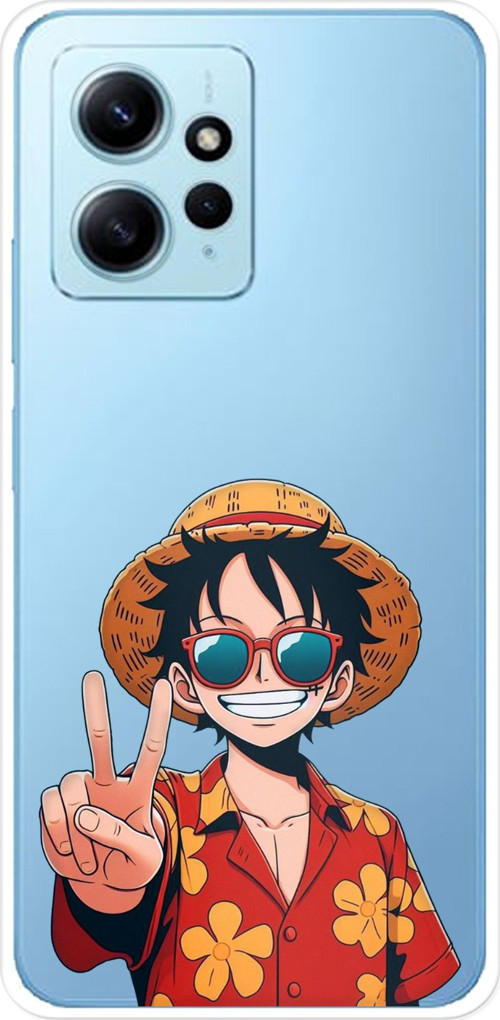 Redmi Note 12 4G Uyumlu Monkey D. Luffy Tasarımlı Baskılı Silikon Kılıf