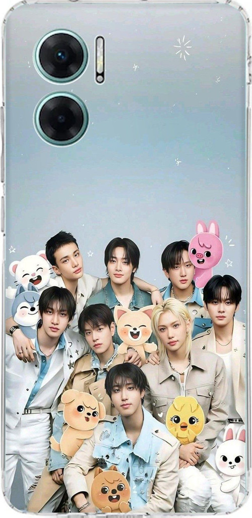 Redmi Note 11E Uyumlu Tray Kids K-Pop Grubu ve SKZOO Temalı Baskılı Silikon Kılıf