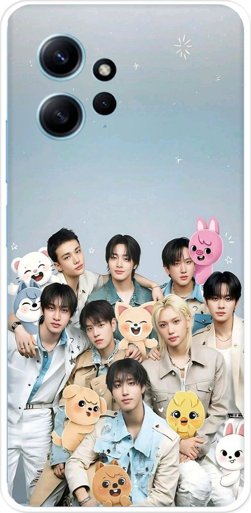 Redmi Note 12 4G Uyumlu Tray Kids K-Pop Grubu ve SKZOO Temalı Baskılı Silikon Kılıf