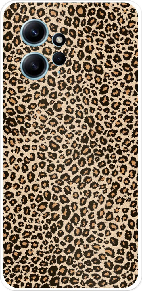 Redmi Note 12 4G Uyumlu Leopar Tasarımlı Baskılı Silikon Kılıf