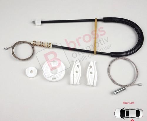 VW New Beetle Cabriolet Convertible 2003-2010 1Y0898291 İçin Elektrikli Arka Sol Cam Kriko Seti