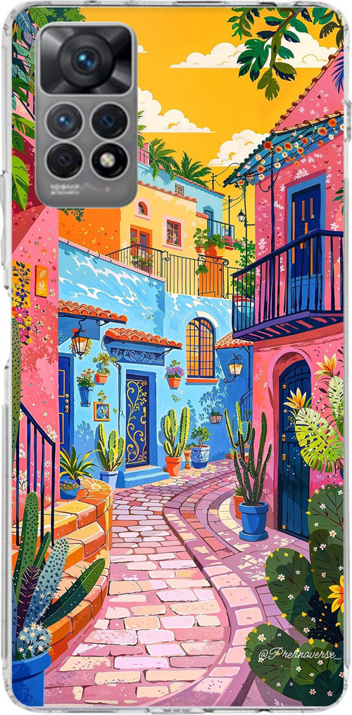Redmi Note 12 PRO 4G Uyumlu Renkli Sanat Sokak Silikon Kılıf Baskılı Silikon Kılıf