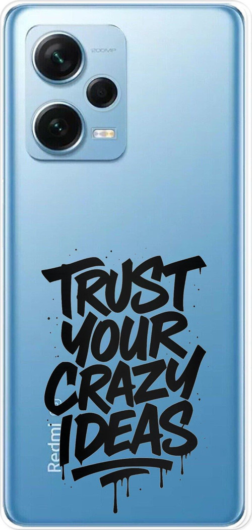 Redmi Note 12 PRO 5G Uyumlu Crazy Trust Baskılı Silikon Kılıf
