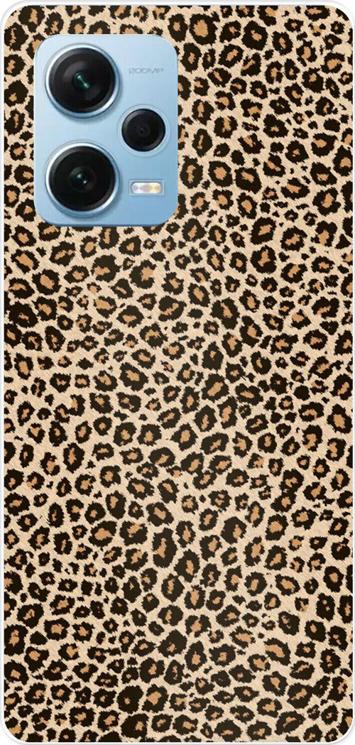 Redmi Note 12 PRO 5G Uyumlu Leopar Tasarımlı Baskılı Silikon Kılıf