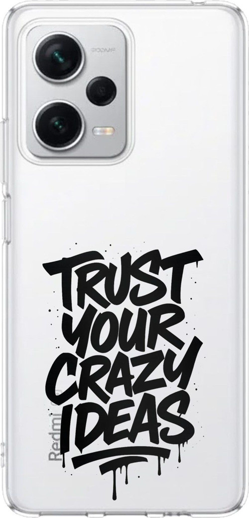 Redmi Note 12 PRO PLUS Uyumlu Crazy Trust Baskılı Silikon Kılıf