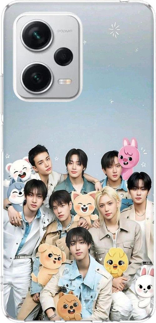 Redmi Note 12 PRO PLUS Uyumlu Tray Kids K-Pop Grubu ve SKZOO Temalı Baskılı Silikon Kılıf