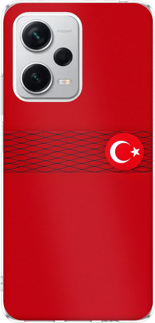 Redmi Note 12 PRO PLUS Uyumlu Türk Milli Takım Izgara Desenli Forma Baskılı Silikon Kılıf