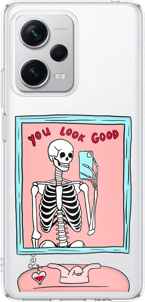 Redmi Note 12 PRO PLUS Uyumlu You Look Good İskelet Tasarımlı Baskılı Silikon Kılıf