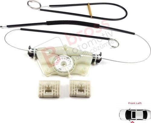 VW Touareg MK1 7L Porsche Cayenne 9PA 955 957 2002-2010 7L0837461 İçin Ön Sol Cam Kriko Tamir Seti