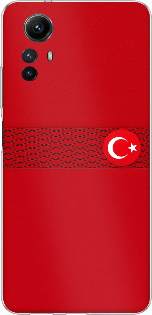Redmi Note 12S Uyumlu Türk Milli Takım Izgara Desenli Forma Baskılı Silikon Kılıf