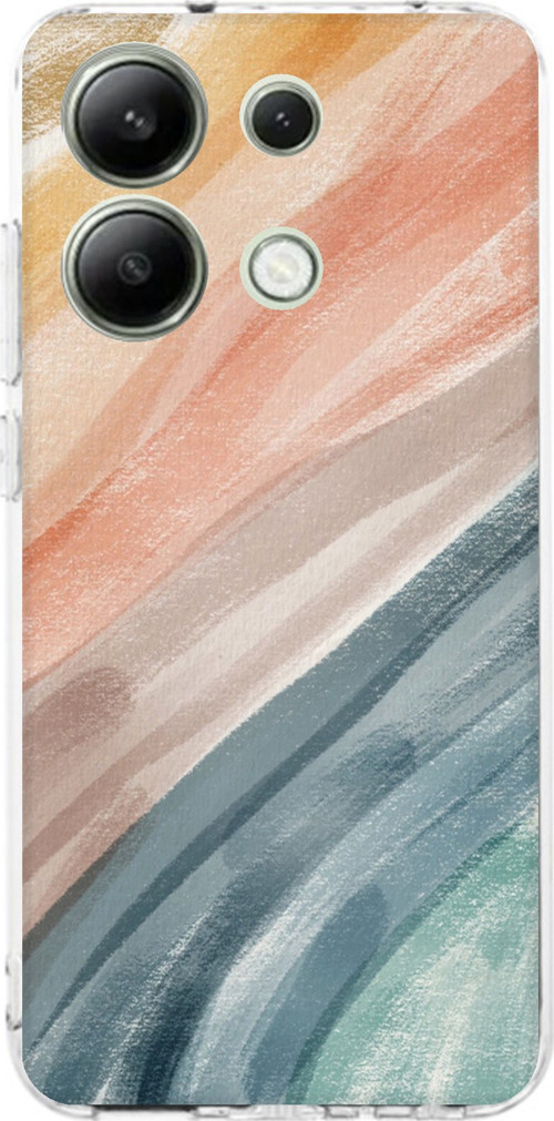 Redmi Note 13 4G Uyumlu Modern Renk Paleti Baskılı Silikon Kılıf