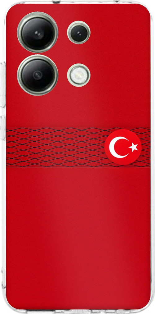 Redmi Note 13 4G Uyumlu Türk Milli Takım Izgara Desenli Forma Baskılı Silikon Kılıf