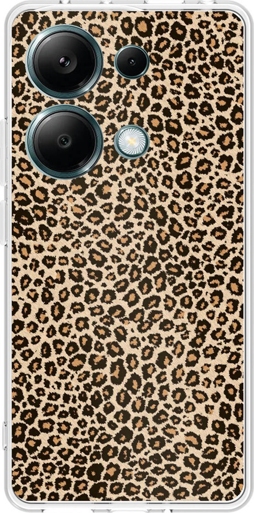 Redmi Note 13 PRO 4G Uyumlu Leopar Tasarımlı Baskılı Silikon Kılıf