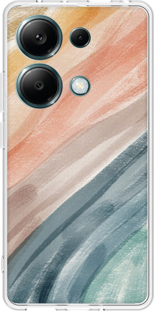 Redmi Note 13 PRO 4G Uyumlu Modern Renk Paleti Baskılı Silikon Kılıf