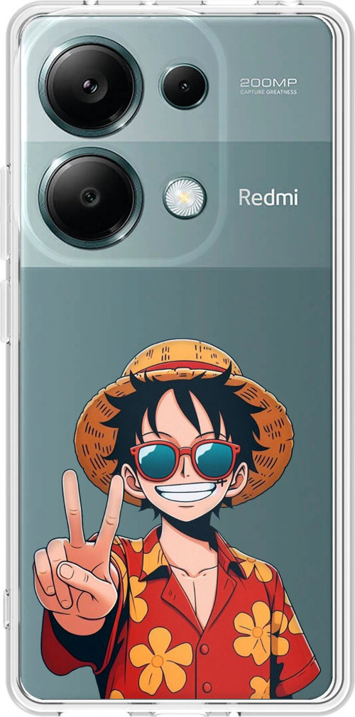 Redmi Note 13 PRO 4G Uyumlu Monkey D. Luffy Tasarımlı Baskılı Silikon Kılıf