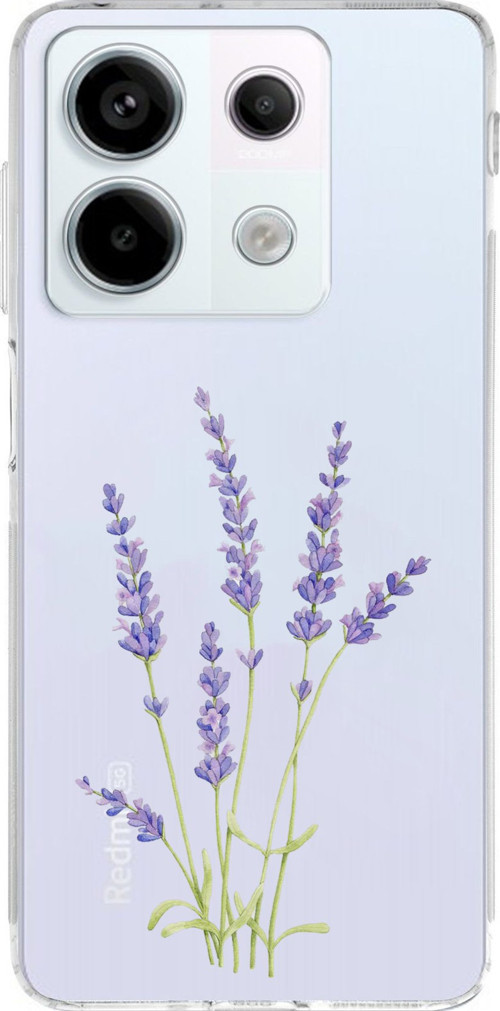 Redmi Note 13 PRO 5G Uyumlu Lavanta Çiçek Tasarımlı Baskılı Silikon Kılıf