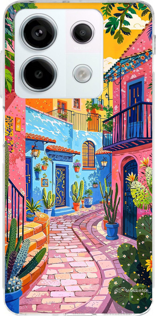 Redmi Note 13 PRO 5G Uyumlu Renkli Sanat Sokak Silikon Kılıf Baskılı Silikon Kılıf