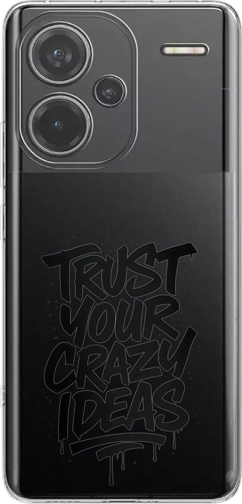 Redmi Note 13 PRO PLUS Uyumlu Crazy Trust Baskılı Silikon Kılıf