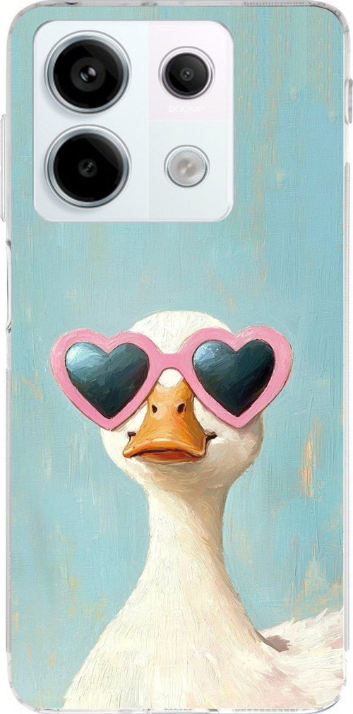 Redmi Note 13 PRO 5G Uyumlu Yağlı Boya Pop-Art Ördek Baskılı Silikon Kılıf