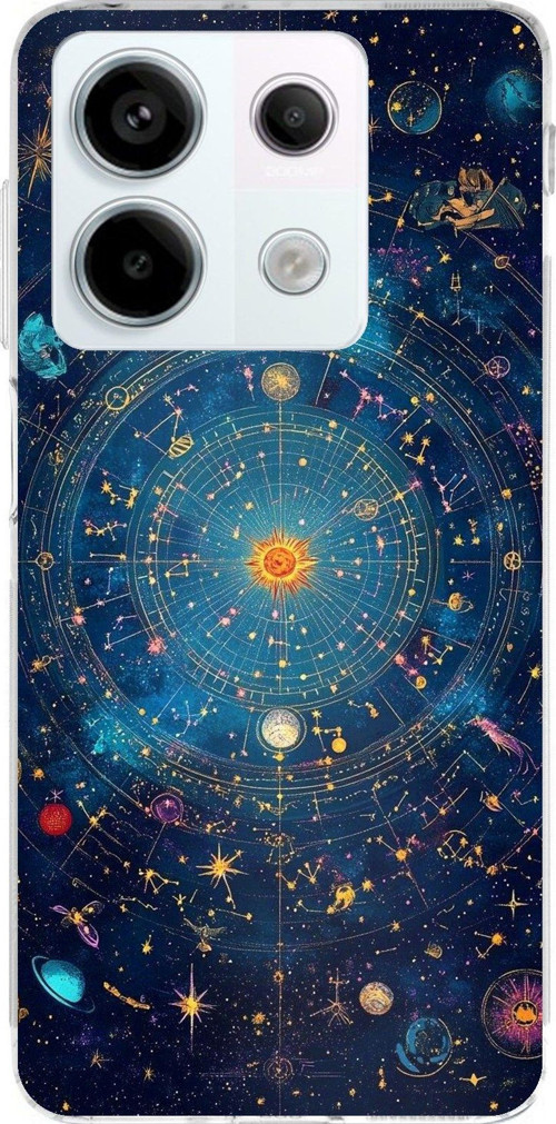 Redmi Note 13 PRO 5G Uyumlu Yıldız Atlası Kozmik Rehber Baskılı Silikon Kılıf