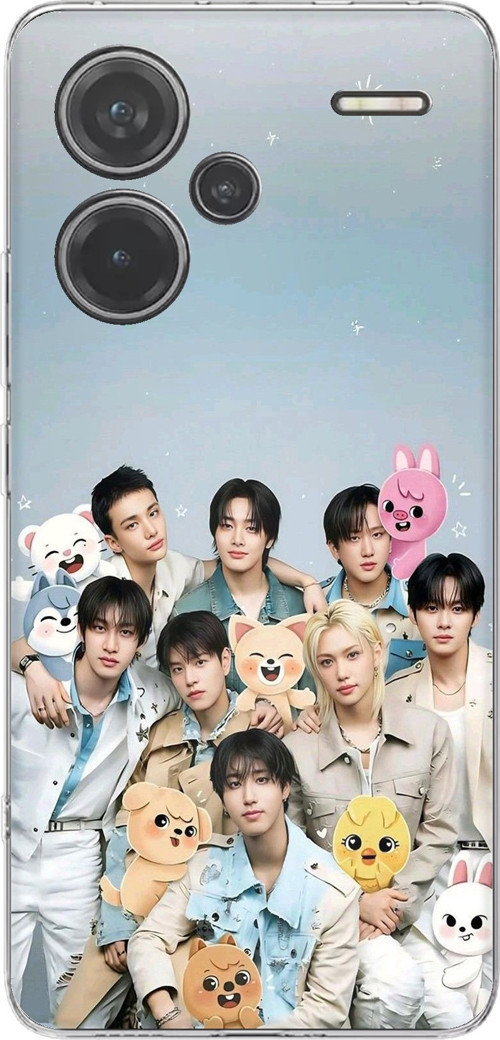 Redmi Note 13 PRO PLUS Uyumlu Tray Kids K-Pop Grubu ve SKZOO Temalı Baskılı Silikon Kılıf