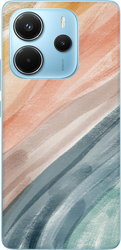 Redmi Note 14 4G Uyumlu Modern Renk Paleti Baskılı Silikon Kılıf