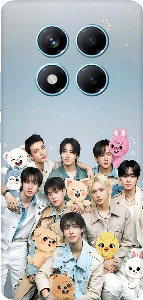 Redmi Note 14 PRO 4G Uyumlu Tray Kids K-Pop Grubu ve SKZOO Temalı Baskılı Silikon Kılıf